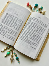 Load image into Gallery viewer, NEW! Aqua Rose Beaded Bookmark