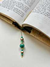 Load image into Gallery viewer, NEW! Aqua Rose Beaded Bookmark