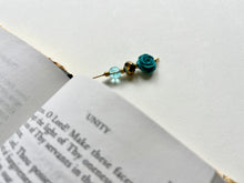 Load image into Gallery viewer, NEW! Aqua Rose Beaded Bookmark