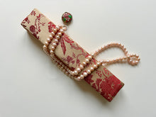 Load image into Gallery viewer, Mauve Mist Water Pearl Prayer Beads with Elegant Silk Case