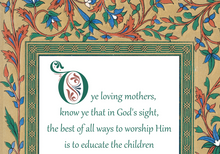 Load image into Gallery viewer, O ye loving mothers - Art quote digital download 5x7