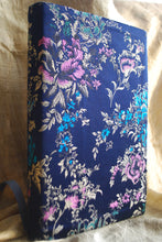 Load image into Gallery viewer, Kitab-i-Aqdas silk book cover - Ocean Blooms