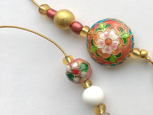 Load image into Gallery viewer, Coral Petals Beaded Bookmark