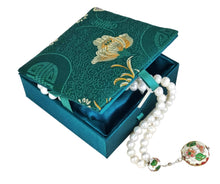 Load image into Gallery viewer, Pearl White Water Pearl Prayer Beads with Silk box