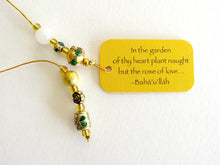 Load image into Gallery viewer, Tibetan Gold Beaded Bookmark