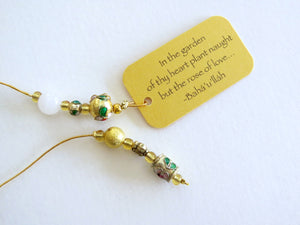 Tibetan Gold Beaded Bookmark