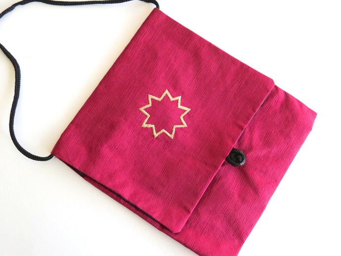 Burgundy Linen Bag