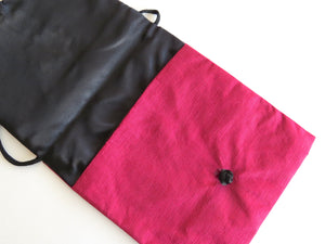 Burgundy Linen Bag
