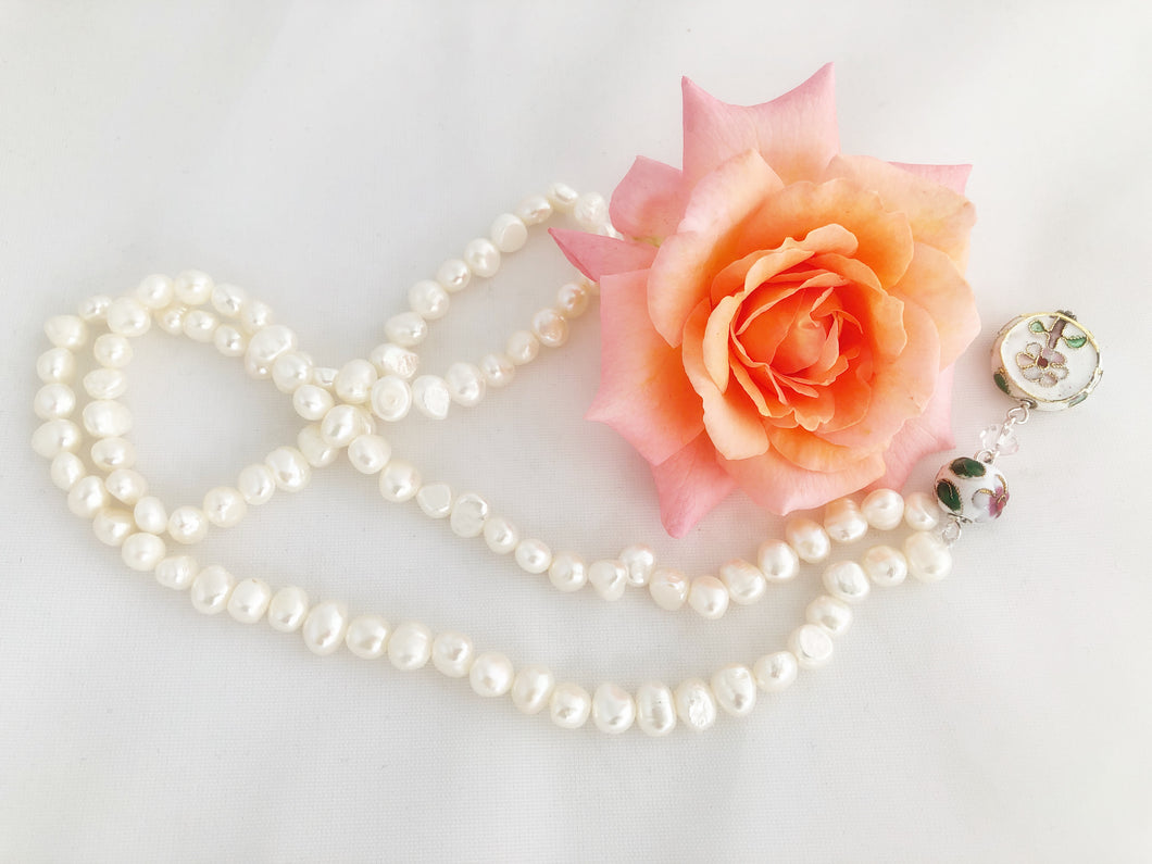 Snow-White Water Pearl Prayer Beads
