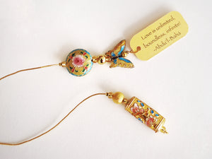 Golden Butterfly Beaded Bookmark